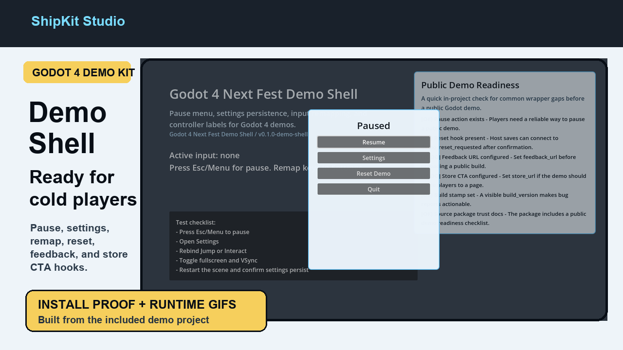 ShipKit Public Demo Readiness