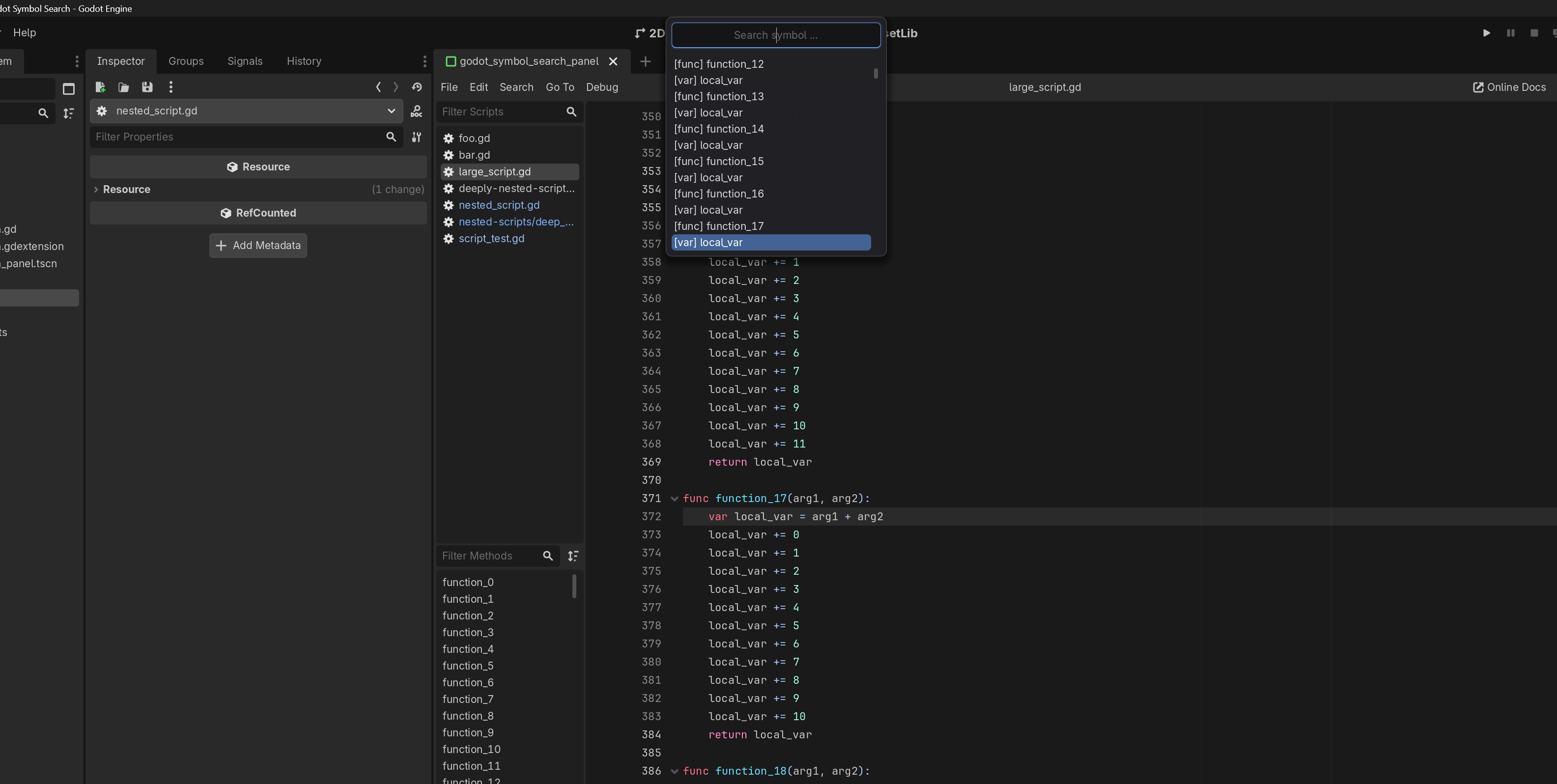 Godot Symbol Search